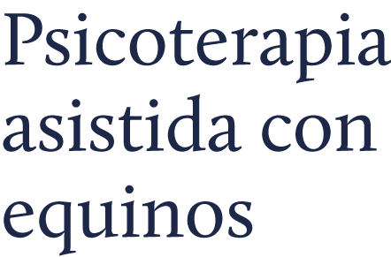 Psicoterapia asistida con equinos